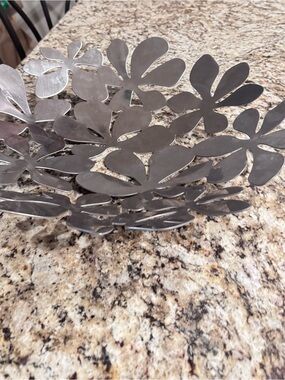 IKEA Silver Floral Metal Wall Sculpture